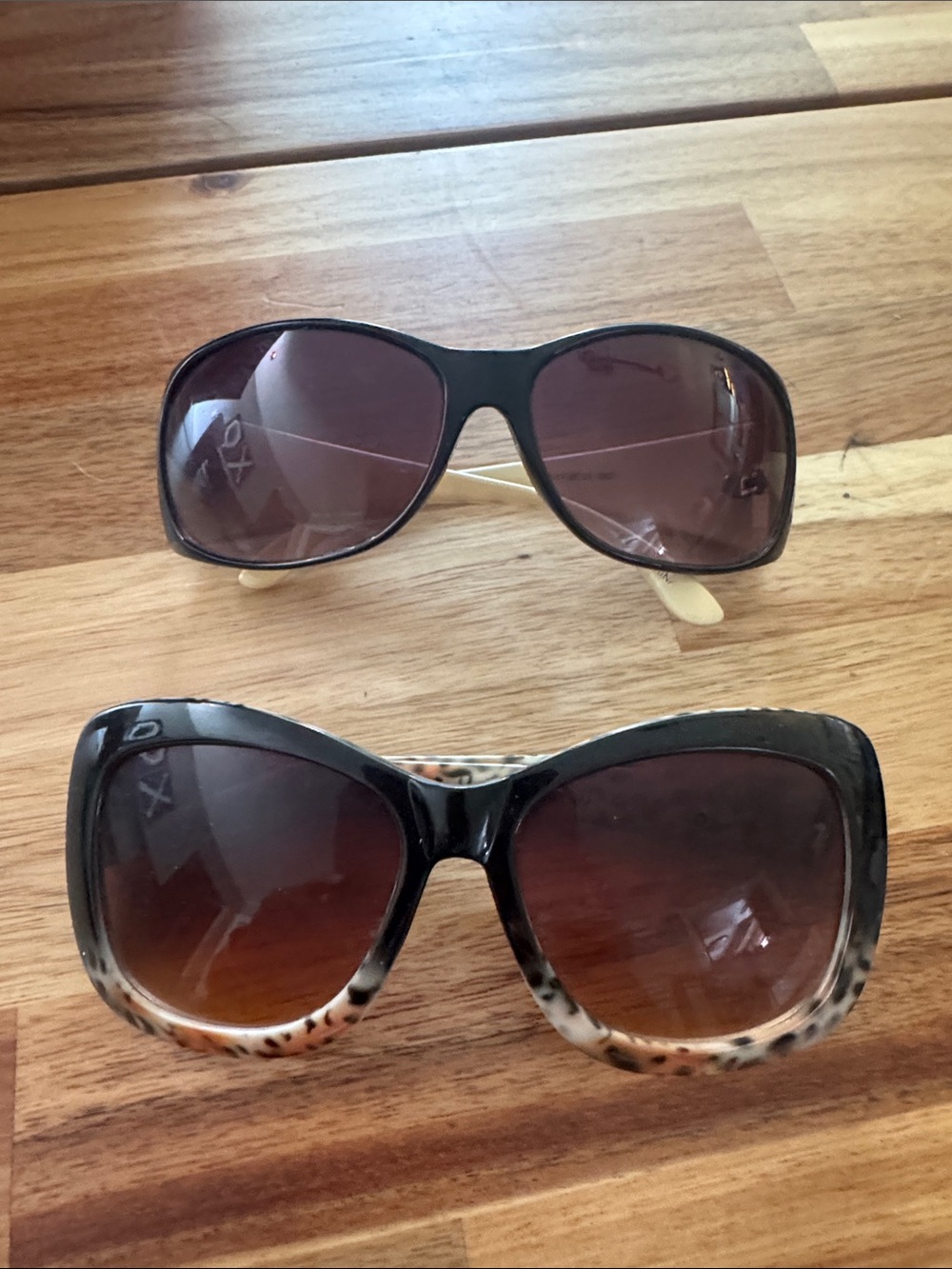 Women’s Leopard Gradient Sunglasses - Brown Lenses set of two